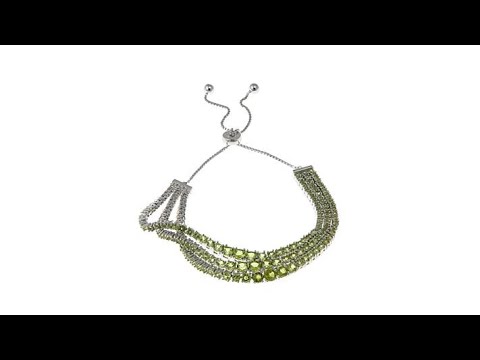 Colleen Lopez Graduated Gem Adjustable 3Row Bracelet