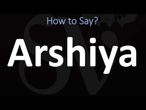 How to Pronounce Arshiya?