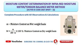 Moisture Content Determination!! Infra-red/Torsion Balance/Rapid Moisture Meter!! Civil Experiments.