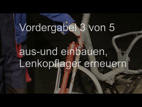Heinkel® Werkstattvideo - Vordergabel aus- und einbauen, Lenkkopflager erneuern 3/5