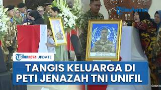 Tangis Pecah! Keluarga Tertunduk di Atas Peti Jenazah 3 Prajurit TNI UNIFIL yang Gugur di Lebanon