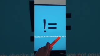 Using != (not equal) in Python | python comparison operators | python coding tutorial series #Shorts