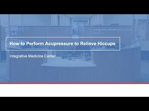 How to perform acupressure to relieve hiccups