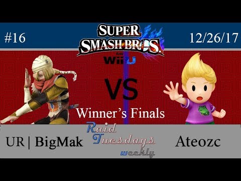 RAID Tuesdays #16 - SSB4 - UR | BigMak (Sheik) vs Ateozc (Lucas) - Winner's Finals