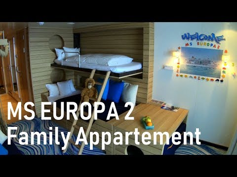 MS EUROPA 2: Familien Appartement Rundgang | Kabine 834/836 | 4K