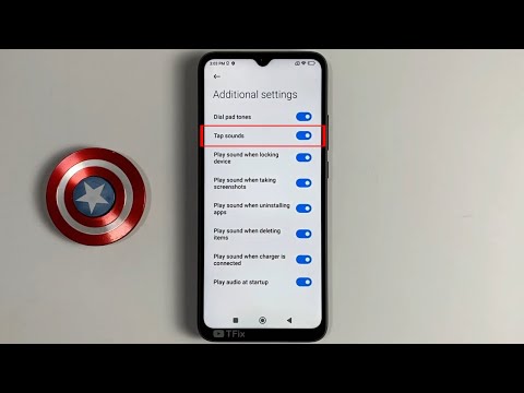 How to turn on / off the sound when touching the screen on the Poco C40 Android 11