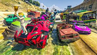 EL ÚLTIMO EXPLOTA CON COCHES ALEATORIOS! SOY EL MEJOR!! - GTA 5 ONLINE