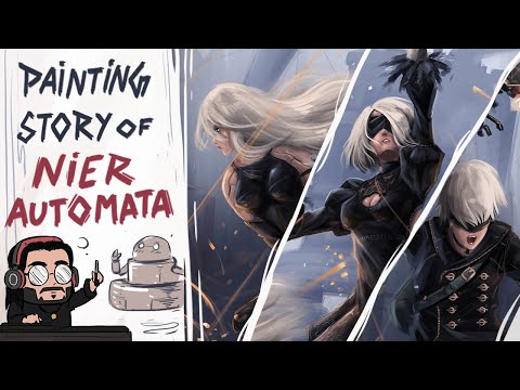 Story of NIER AUTOMATA in a Painting!