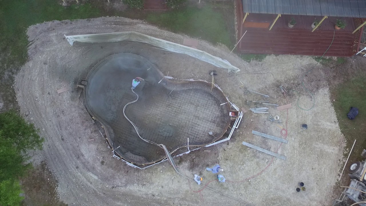 Stage 3 swimming pool construction process | Application of Gunite Texas 77356