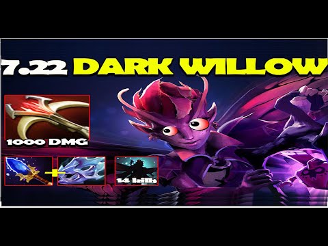 DAEDALUS and AGNHAM SCEPTER DARK WILLOW - DOTA 2 PATCH 7.22 NEW META PRO GAMEPLAY