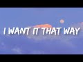 Backstreet Boys I Want It That Way Lyrics