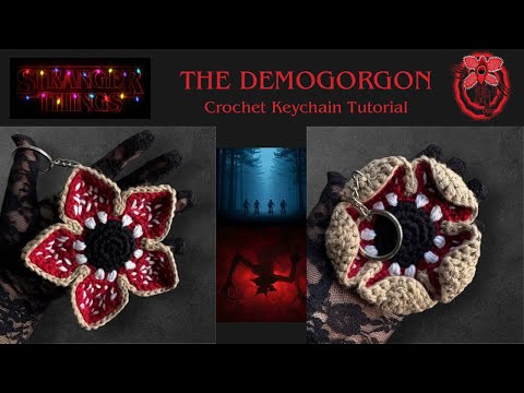 The Demogorgon Crochet Keychain Tutorial || Stranger Things Crochet Tutorial 
