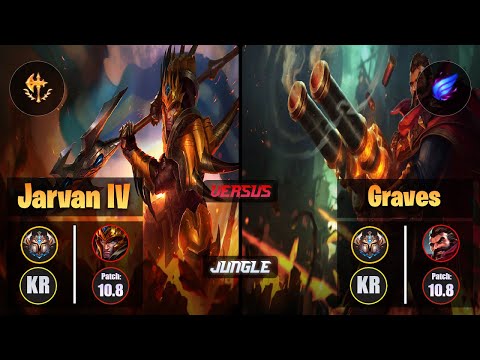 Challenger JARVAN IV [Conqueror] (Jungle) VS  GRAVES - Challenger KR Patch 10.8