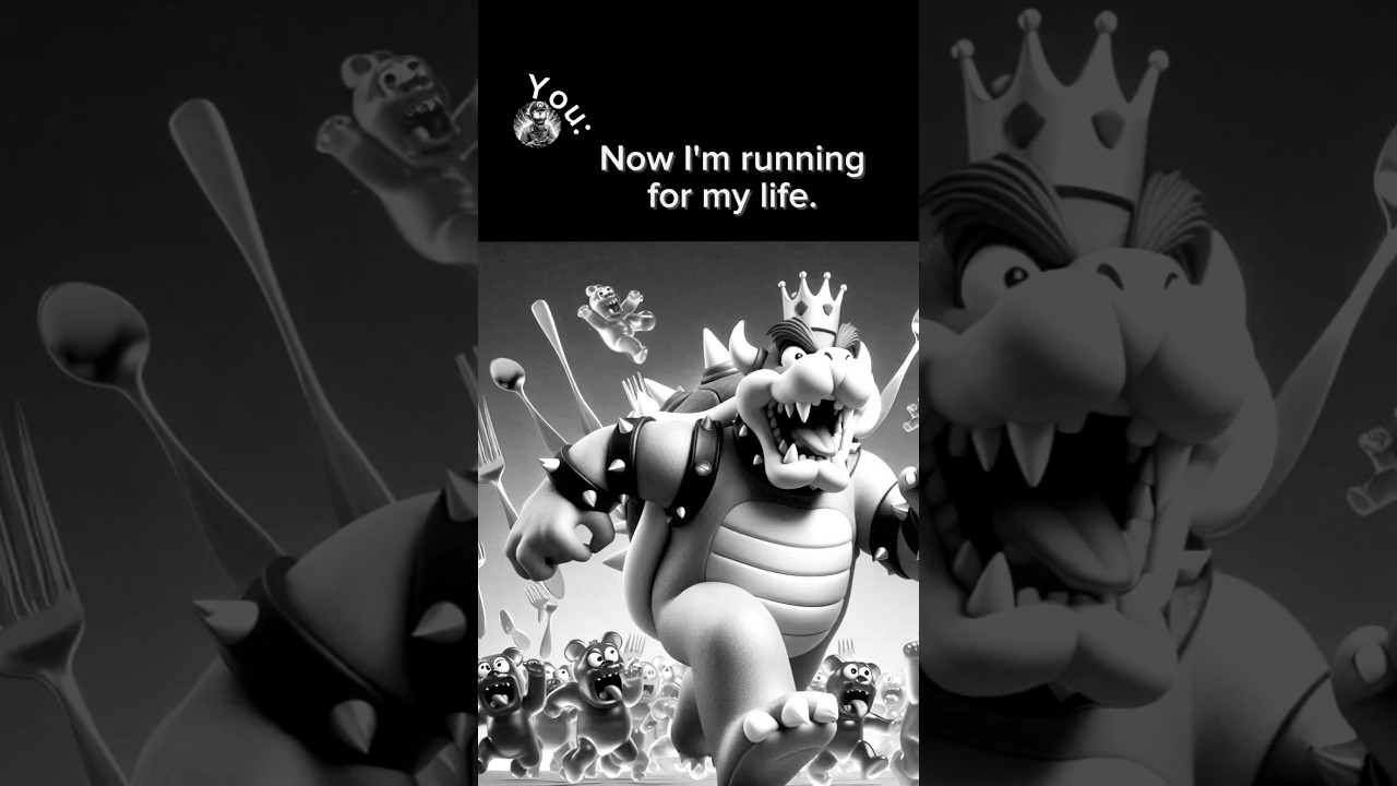 King Koopa says, Gummy Bears Are Chasing me! #memes #funny #multiverse