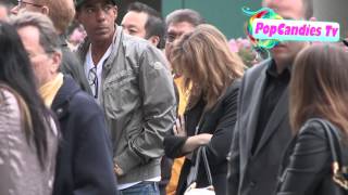 Ellen Pompeo & Chris Ivery arrive for a Laker Game April 16 2013