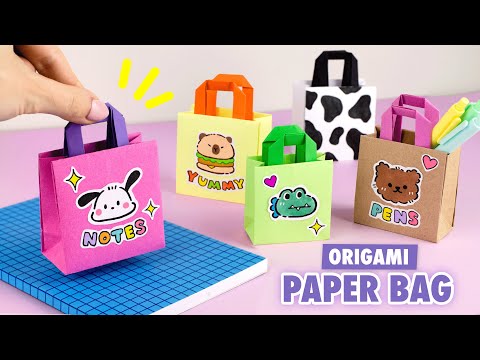 Origami Paper Bag - Capybara, Cute Bear & Puppy  | How to make paper box