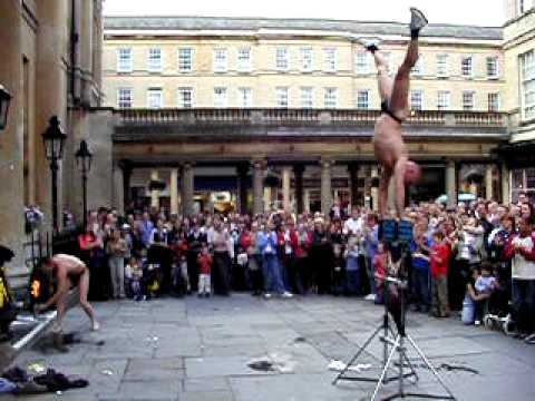 The street performance in Bath