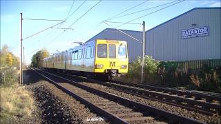 preview picture of video 'Tyne and Wear Metro - Metrocars 4038 and 4050 pass Palmersville Industrial Crossing'