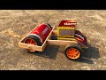 How To Make A SIMPLE MATCHBOX ROAD ROLLER TRUCK Diy Matchbox Road Roller