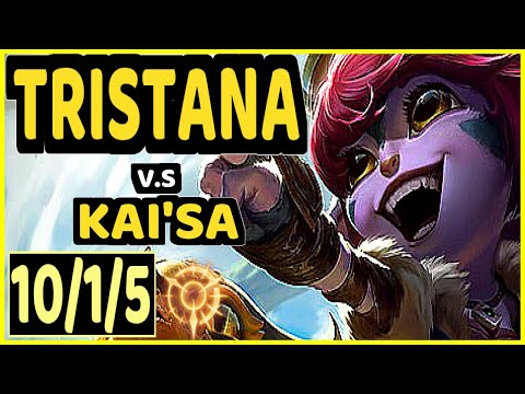 MRDS Nixerino (TRISTANA) vs KAI'SA - QUADRAKILL 10/1/5 KDA BOTTOM ADC CHALLENGER GAMEPLAY - EUW