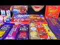 ASMR EATING DAIRYMILK SNICKERS KITKAT NUTTIES MUNCH MILKA CHOCOLATE