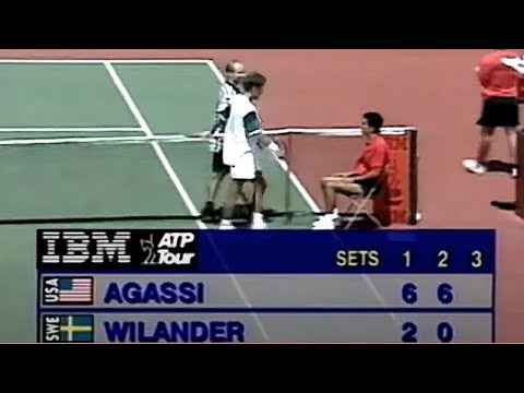 Andre Agassi vs Mats Wilander 1995 Canada SF Highlights