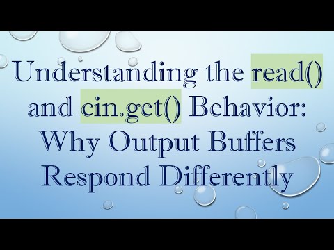 Understanding the read() and cin.get() Behavior: Why Output Buffers Respond Differently