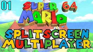 Super Mario 64 Splitscreen Multiplayer 120 Stars - Part 1