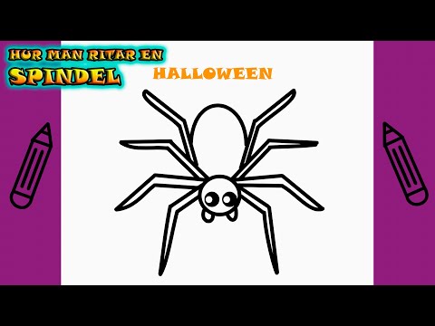 Hur man ritar EN HALLOWEEN SPINDEL  |  Rita Det Själv | Lär dig att rita enkelt