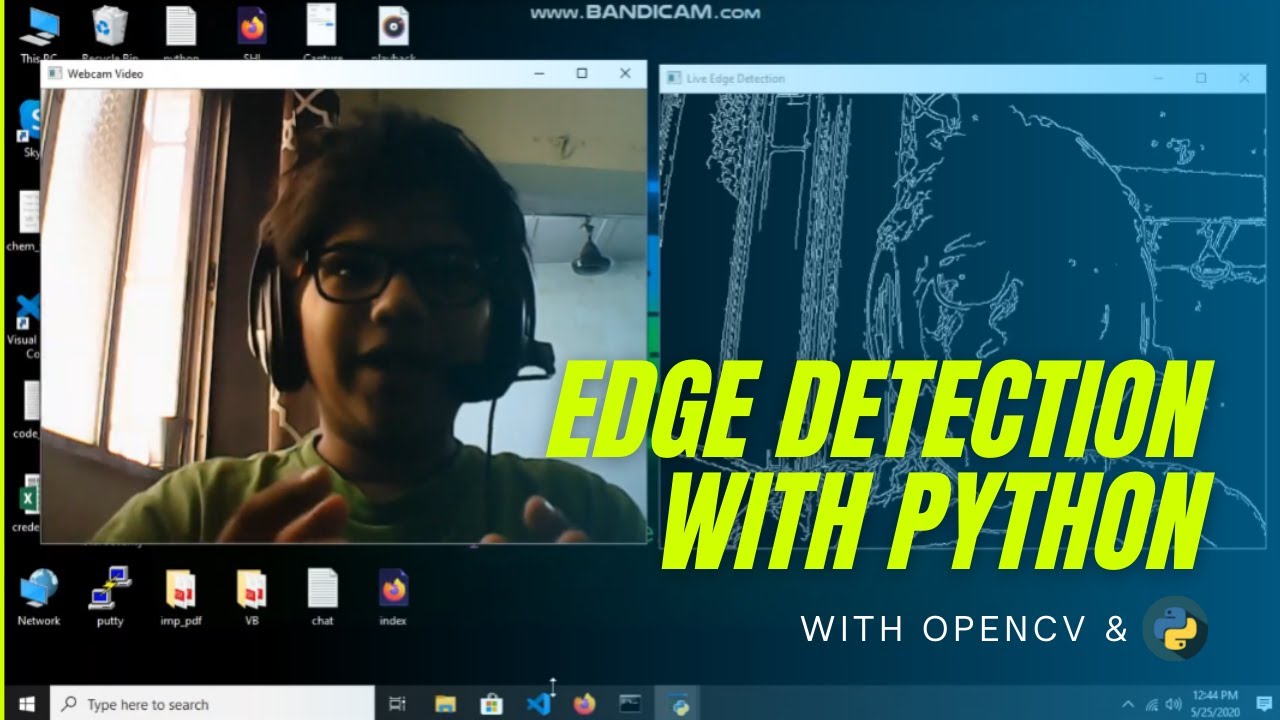 Edge Detection on Live Video With Python | Advance Python Projects