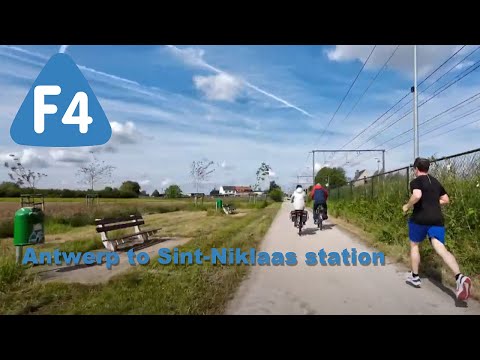 F4 Cycling Antwerp to Sint Niklaas station in East Flanders