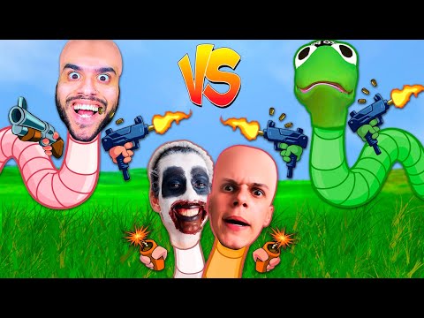 DESTRUINDO AMIZADES! - Worms Revolution (ft. Zezão, DMenor11 e Mathias)