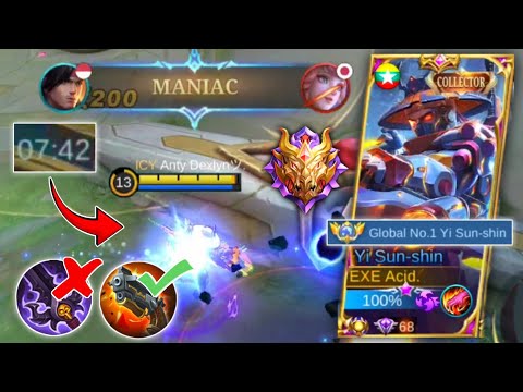 MANIAC!! YI SUN SHIN BEST ASSASIN NEW PATCH!! NEW ROTATION YSS BEST HACKED?? - MOBILE LEGENDS