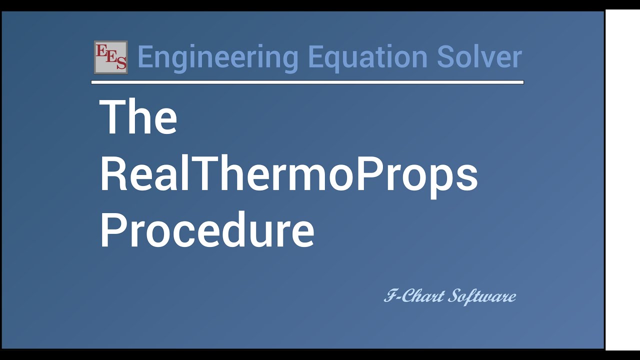 The RealThermoProps Procedure