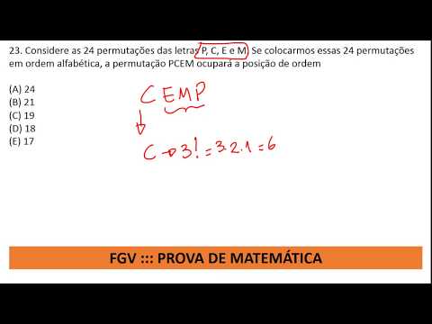 Raciocínio Lógico Q23 Prova de Matemática #FGV 2012