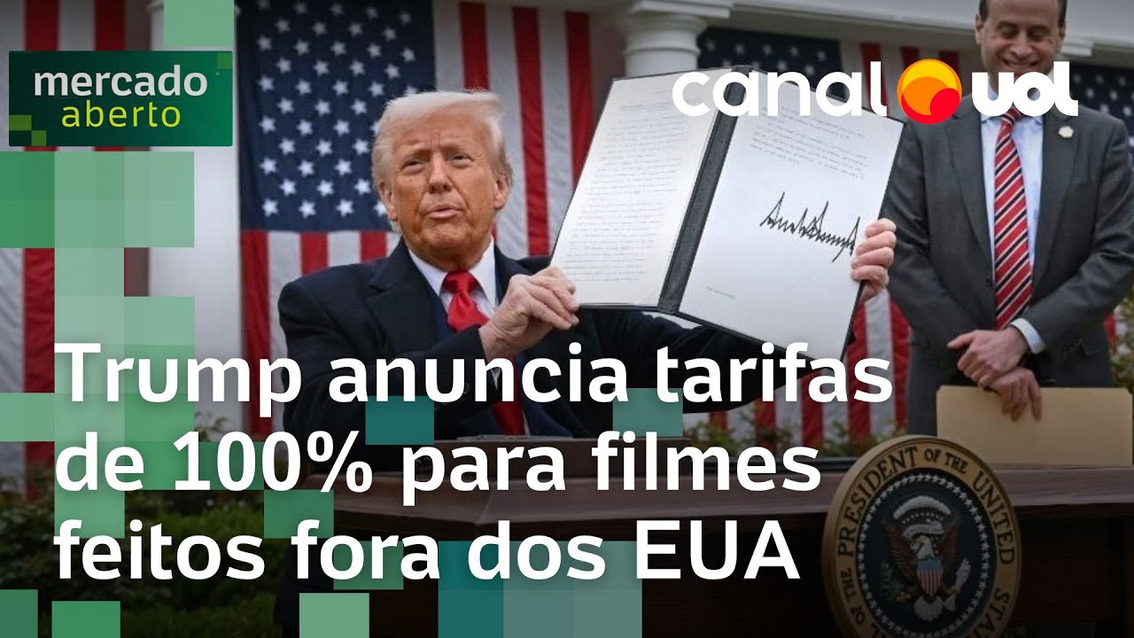 Trump anuncia tarifas de 100% para filmes feitos fora dos EUA: 'Hollywood está sendo devastada'