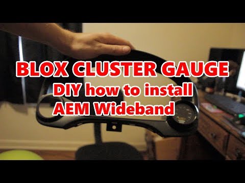 D16 Turbo civic BLOX gauge cluster install plus AEM wideband and boost gauge install