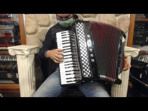 4222 - Black E. Soprani Solton Piano Accordion LMMM 41 120 $1499