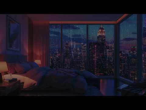 New York City Showers At Night - Relax With The Sound Of Rain On A Soft Bed