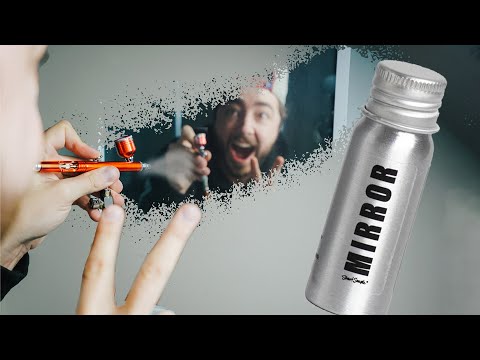 Using an AIRBRUSH with LIQUID MIRROR IN A BOTTLE! (DOES IT CHANGE THE EFFECT?)