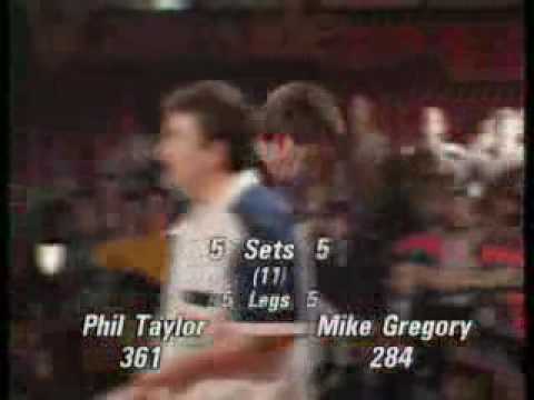 Phil Taylor v Mike Gregory - 1992 World Darts Championship - Last leg