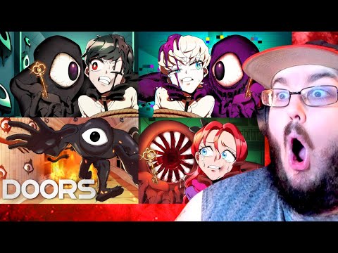 SEEK BACK STORY - DOOR ANIMATION (Blame On the Kids, Psycho & MORE) ROBLOX DOORS ANIMATION REACTION!