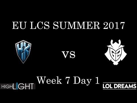 H2K vs G2 highlights Game 3 EU LCS SUMMER 2017 H2K Gaming vs G2 Esports lol dreams