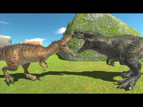 NEW CARNIVORE UNIT CARCHARODONTOSAURUS DEATH RUN - Animal Revolt Battle Simulator