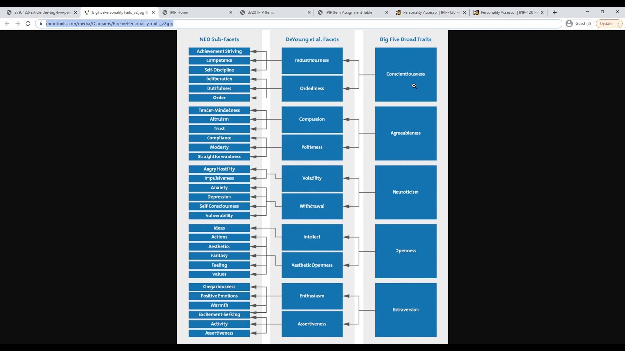 OCEAN/Big Five personality test - intro and a single test review