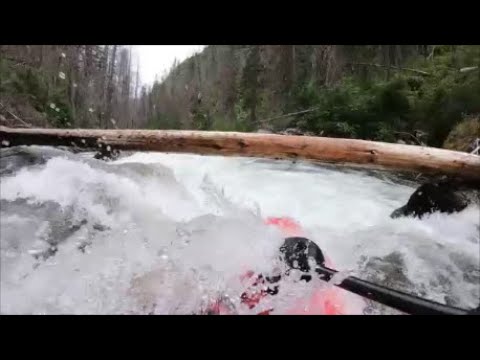 Kayaking video Meadow Creek of the Selway River in Idaho part 2 level 2,560 cfs on SF of Clearwater