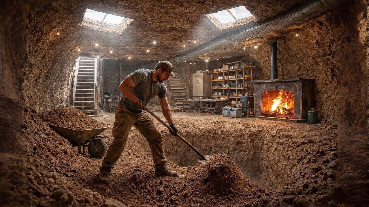 TIMELAPSE: 365 Days Building a Secret Underground Shelter