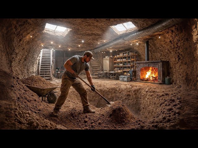 TIMELAPSE: 365 Days Building a Secret Underground Shelter