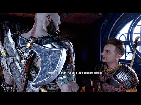 God of War 5 Ragnarok - Atreus Insults Kratos & Transforms Scene (4K 60FPS) PS5