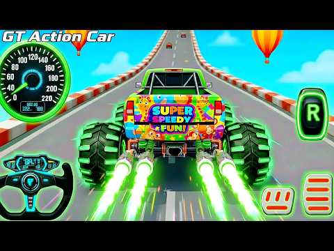 Mega Ramp Monster Car Racing 3D - Extreme Car Stunts -Android Gamepla #MegaRamp #3DGames #CarRacing